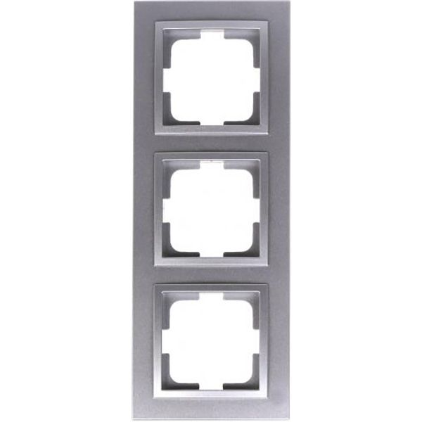Рамка тримісна Mono Despina універсальна сріблястий 102-210000-162