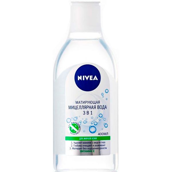 Міцелярна вода Nivea Матуюча 3 в 1 для жирної шкіри 400 мл
