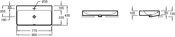 Умывальник Jacob Delafon VOX EVC 112-00
