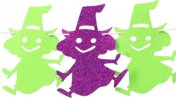 Декоративное изделие гирлянда Ведьмочка 2 м