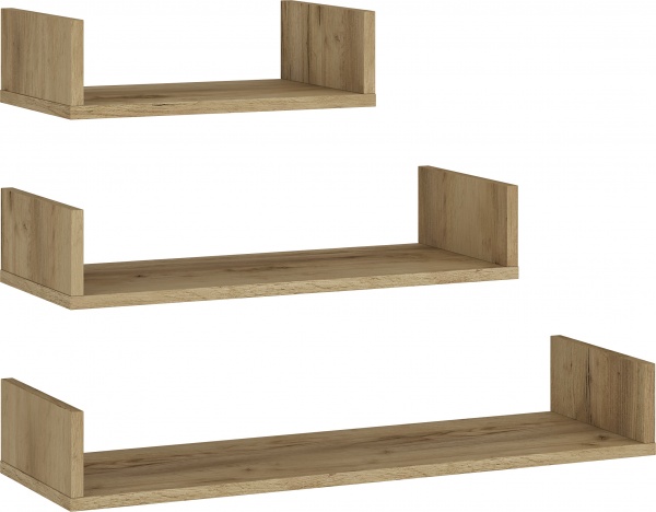 Набір полиць Грейд Делфа 800x118x252 мм дуб крафт золотий 