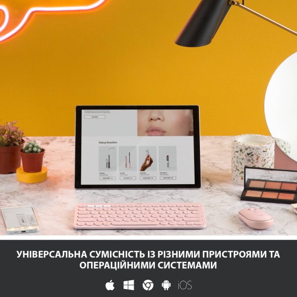 Клавіатура Logitech K380 Multi-Device Bluetooth UA (L920-009867) rose 