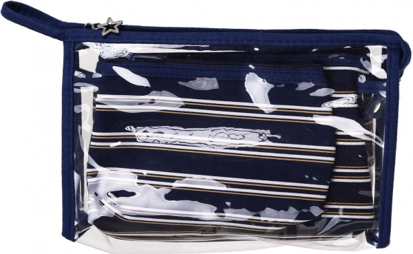 Набір косметичок Смужки 3 шт.В10710-bl