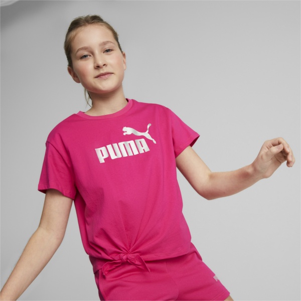 Футболка Puma ESS+ LOGO KNOTTED TEE G 84695664 р.176 рожевий