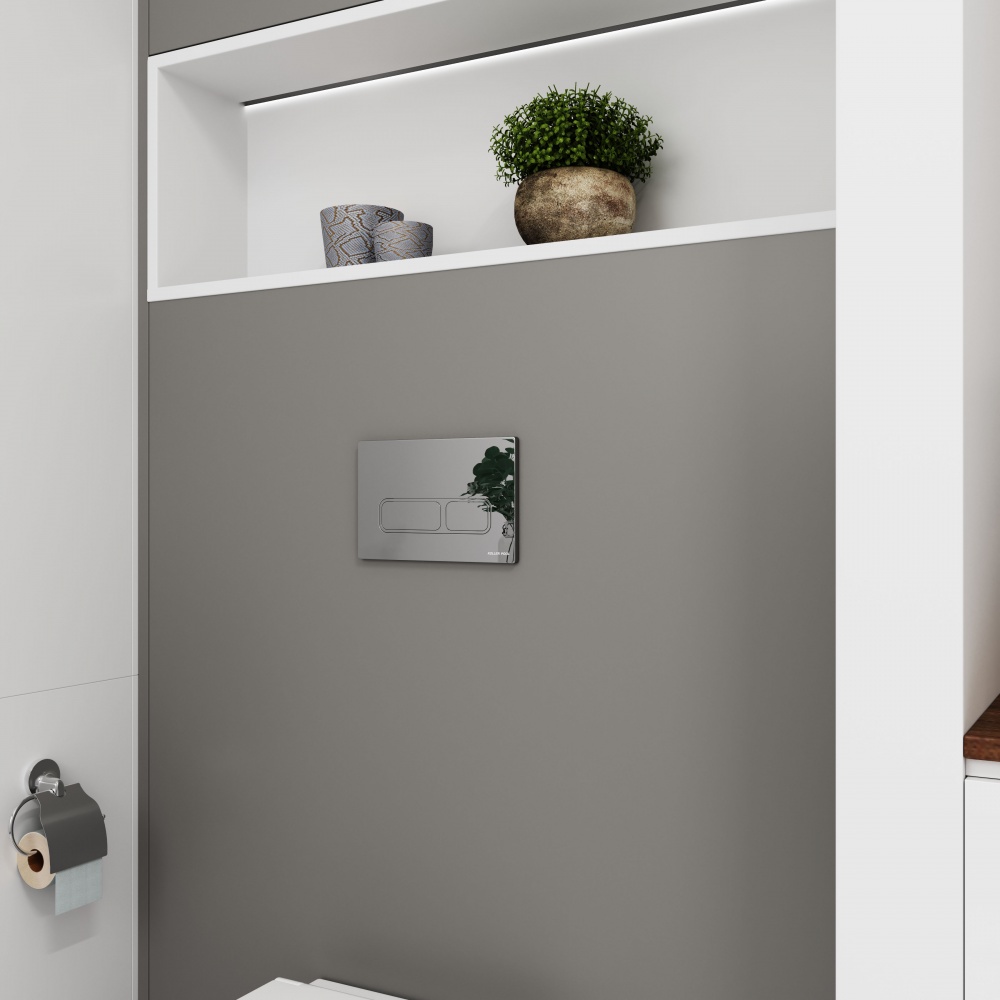 Клавиша смыва Koller Pool STYLE PRO Edge, хром