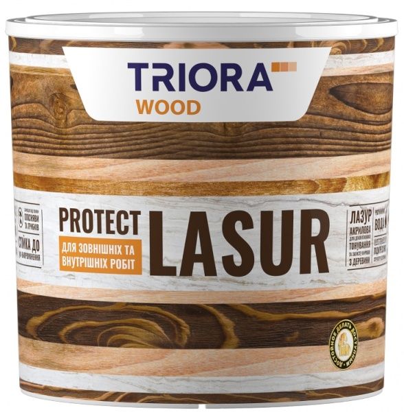 Лазурь Triora акриловая для древесины махагон шелковистый глянец 0,75 л