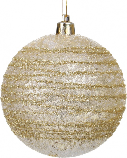 Набор елочных шаров с полосками d 80 мм 6 шт./уп.