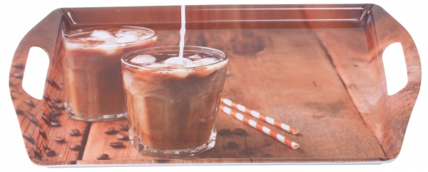 Поднос прямоугольный с ручками Ice Coffee 31x45x4 см коричневый Albayrak