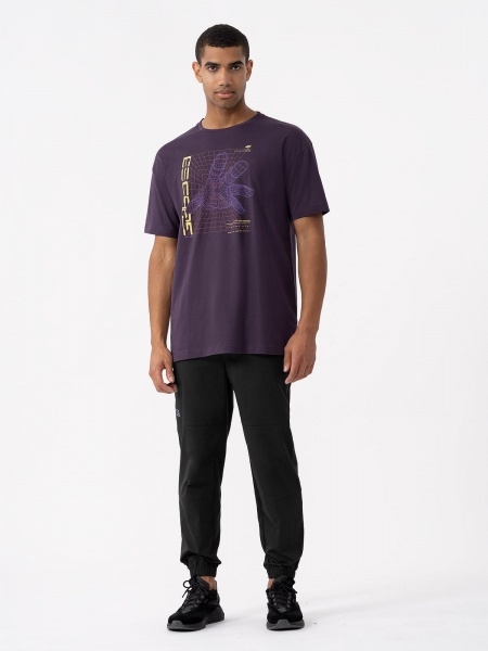 Футболка 4F TSHIRT M0888 4FAW23TTSHM0888-60S р.XL фіолетовий