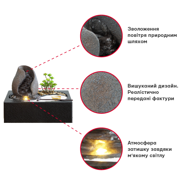 Фонтан декоративний Engard East garden 29х21х22 см (FT-10)