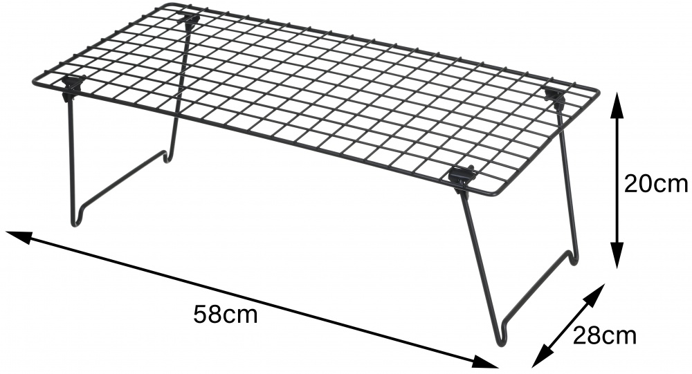 Полка Flamberg для кухни 580х200х280 мм настольная для шкафа для тумбы черная