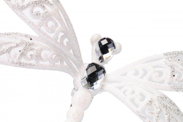 Декоративная подвеска Global Treasure Стрекоза 4 см белый EPI-P141202