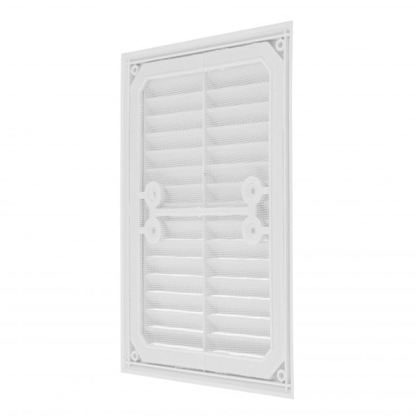 Решетка для вентиляции MiniMax с сеткой против насекомых 240 х 180 мм (1104) пластик белый 