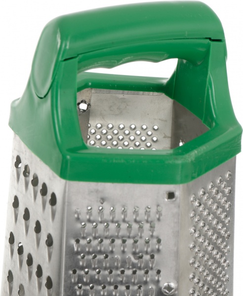 Терка шестиугольная металлическая с пластиковой ручкой