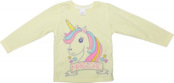 Футболка для дівчаток Luna Kids з принтом Magical р.104 ваніль 