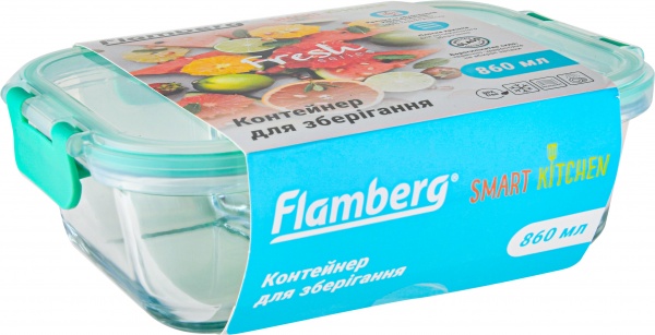 Контейнер для зберігання Fresh 860 мл світло-зелений Flamberg Smart Kitchen
