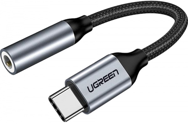Кабель UGREEN Type C - AUX 3.5мм M/F AV142 0,1 м чорний (30632) 