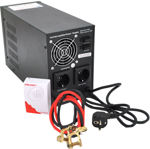 Источник бесперебойного питания (ИБП) Coldex PSW-Coldex-1000VA (PSU-700W), 12V под внешнюю батарею, ток заряда 10A + wireless alarm Q2 28445