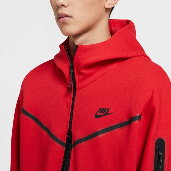 Джемпер Nike M NSW TCH FLC HOODIE FZ WR CU4489-657 р. S червоний