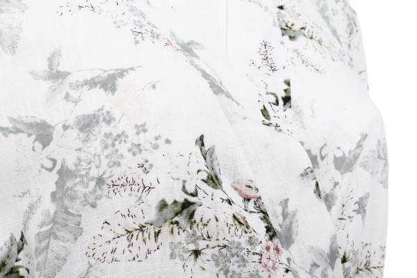 Халат женский SUMMER принт цветочный букет р. L молочный