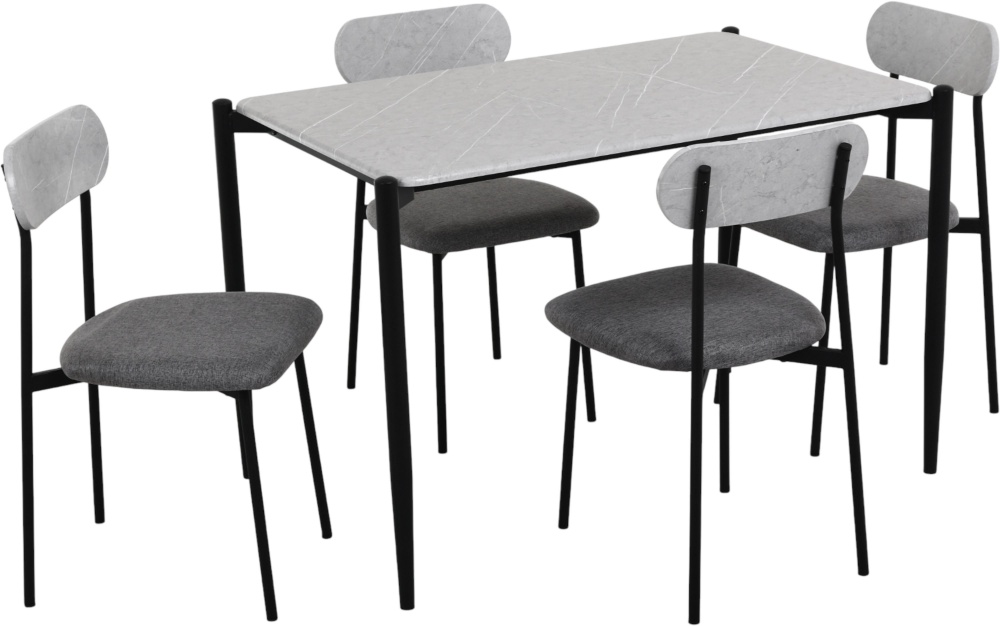 Комплект мебели Центр Меблів столовый Optimal 1100x700x740мм мрамор серый/черный