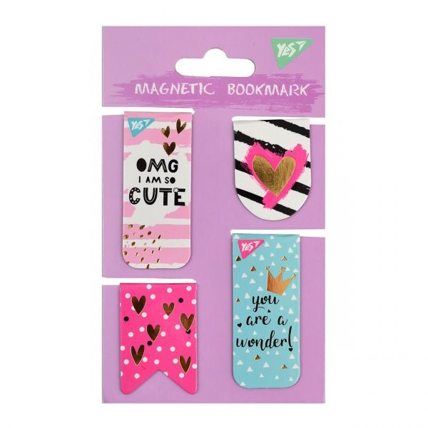 Закладки магнитные YES Lovely 4 шт. 706992 