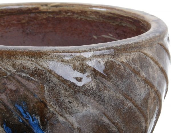 Кашпо Viet Thanh Ceramic завиток 32х23 см VT.10944-3 круглий коричневий 