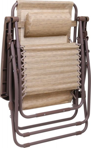 Шезлонг раскладной UP! (Underprice) HYC-201B коричневый 74x84 см 