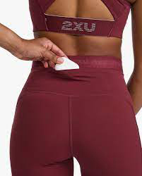 Лосины 2XU Form Stash Hi-Rise Comp Tight WA6874b_TRU/TRU р.L красный