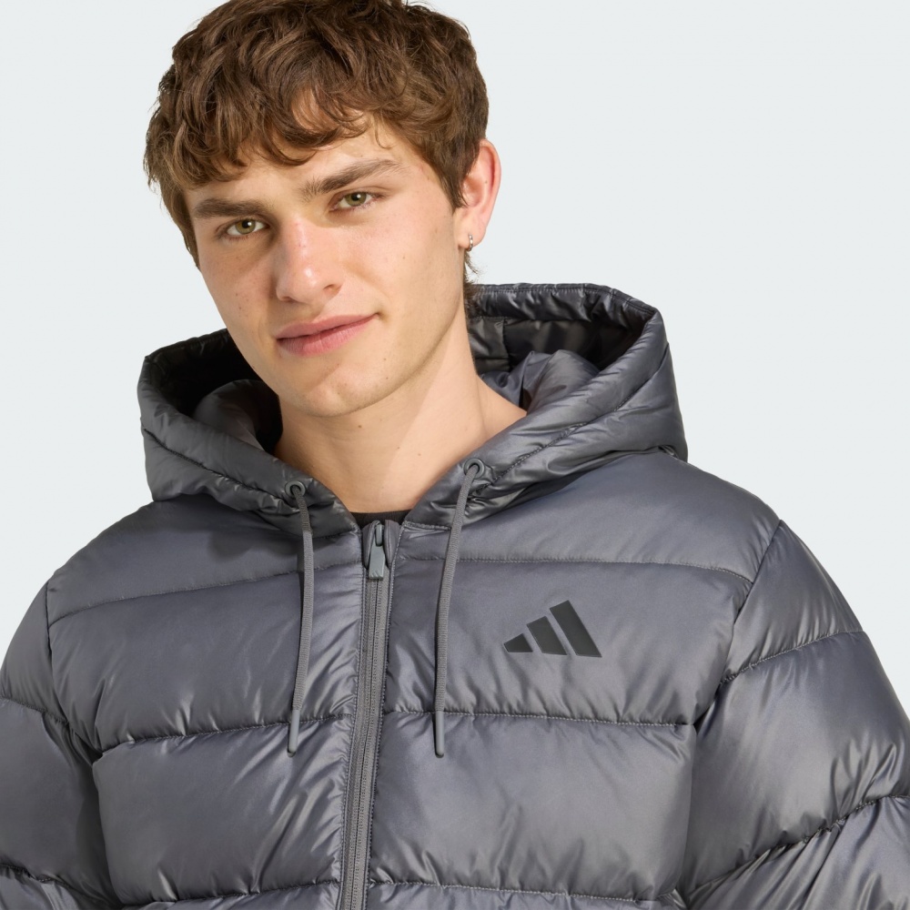 Пуховик чоловічий зимовий Adidas Ess Sd Puf Hd J JM8399 р.2XL сірий
