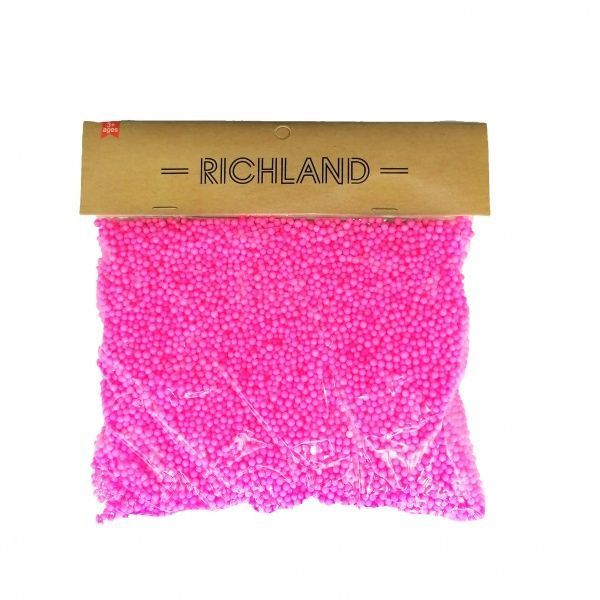 Декоративное изделие Мелкие пенопластовые шарики розовые Річ-Ленд