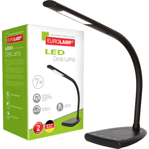 Настольная лампа офисная Eurolamp LED-TLP-1 7 Вт черный 