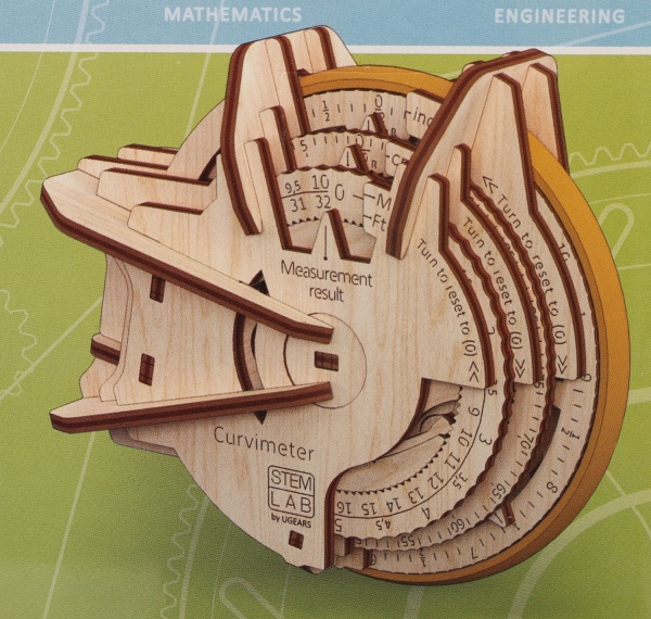 Деревянный 3D-конструктор UGEARS Курвиметр