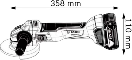 Болгарка (угловая шлифмашина) Bosch Professional GWS 18V-10 06019J4002