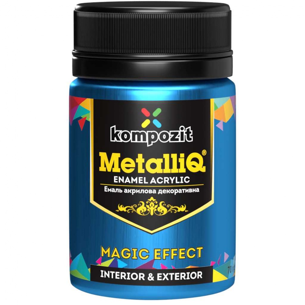 Декоративна фарба Kompozit акрилова MetalliQ блакитне сяйво 0,07кг