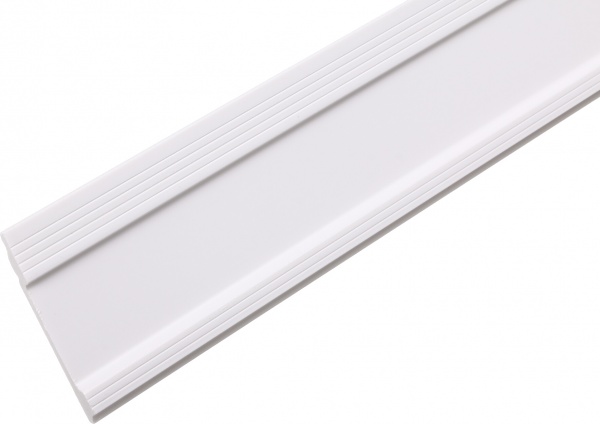 Плинтус King Floor JX115-W белый 2000x120x14 мм 
