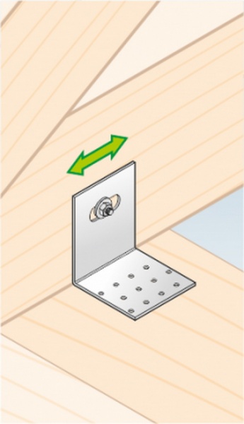 Кутник монтажний Domax рівносторонній 80x80x80 мм 2 мм KMR8