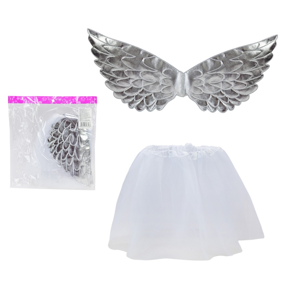 Набір карнавальний Shantou Крила + спідниця р.98 срібний E16716