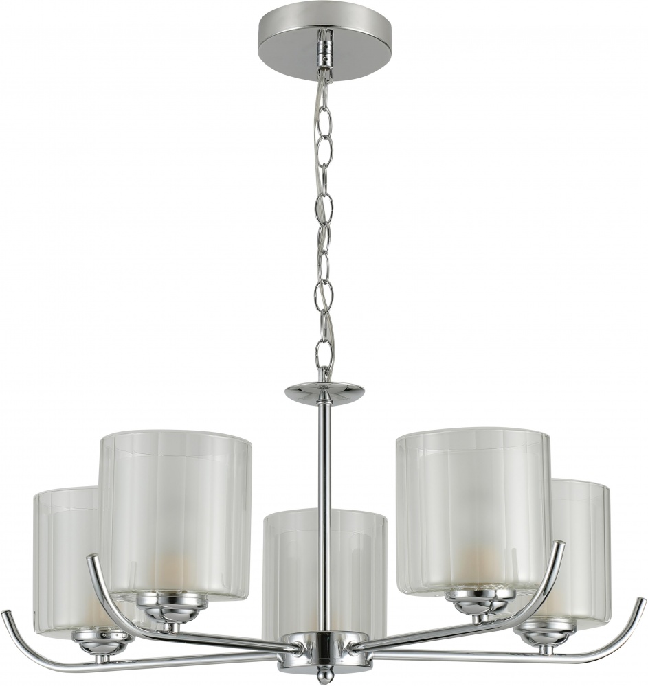 Люстра подвесная Sensio Serpens 5x40 Вт E27 белый/хром ALG-07491/5