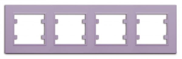 Рамка чотиримісна Makel Karea горизонтальна світло-бузковий