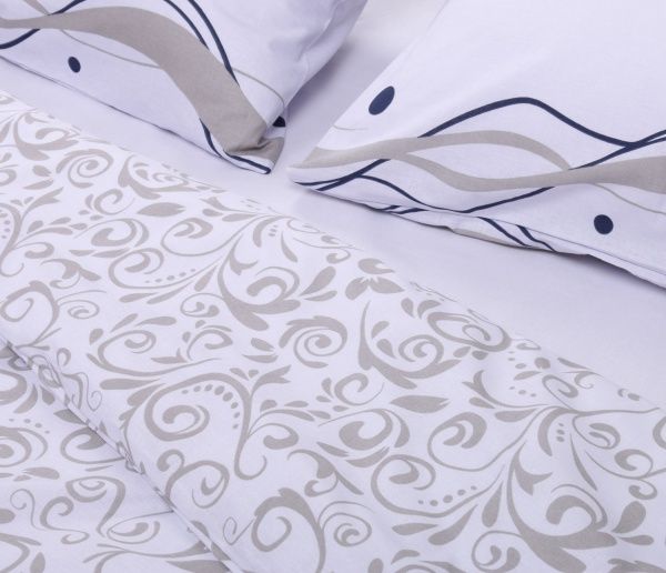 Комплект постільної білизни Green Wave 2,0 біло-блакитний UP! (Underprice) 