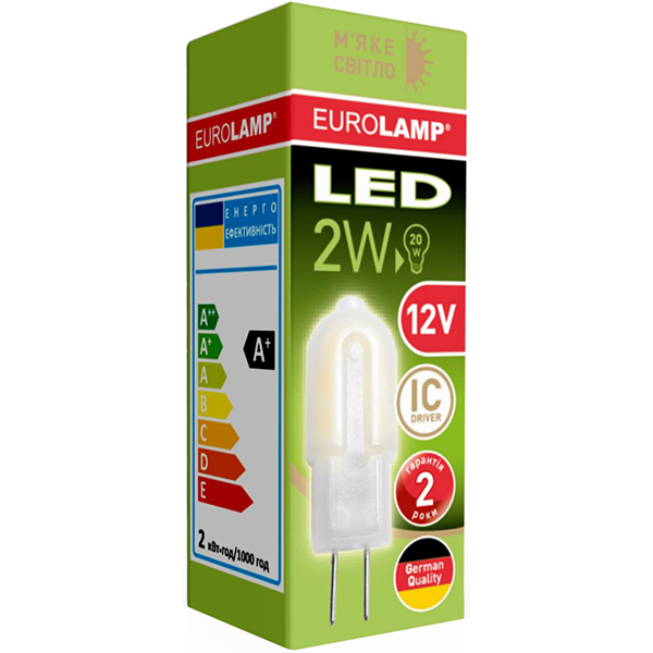 Лампа светодиодная Eurolamp капсульная G4 2 Вт 3000 К 12 В LED-G4-0227(12)P 5 в 1