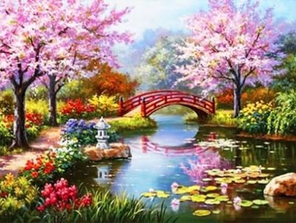 Набір для творчості зі стразами на підрамнику Куточок мрій 30х40 см Діамантові ручки 