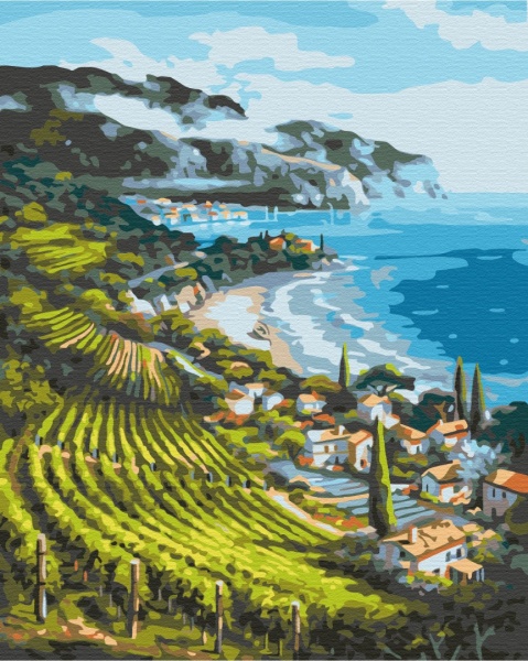 Картина по номерам Приморское поселение BS4960 40x50 см Brushme 