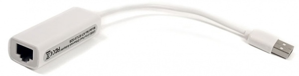 Кабель PowerPlant USB 2.0 – RJ45 (Ethernet) 0,15 м білий (DV00DV4066) 