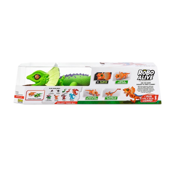 Іграшка інтерактивна ROBO ALIVE Зелена плащоносна ящірка 7149-1