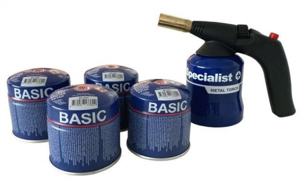 Комплект Specialist+ пальник газовий з п'єзопідпалом + 4 газових балони по 190 г (68-002KIT)