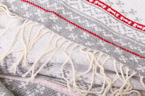 Плед дизайн 7 Рождественская коллекция 140x200 см серый с рисунком Ярослав 