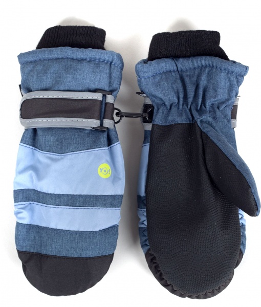 Варежки YO! лыжные детские р.16 синий 