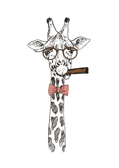 Картина на полотні М034 Mr Жираф 55x80 см ТЕРРАВОЛ 